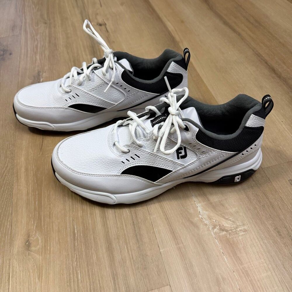 Footjoy Men’s Specialty Golf Spiked Cleats Black White Shoe Size 10 Performance